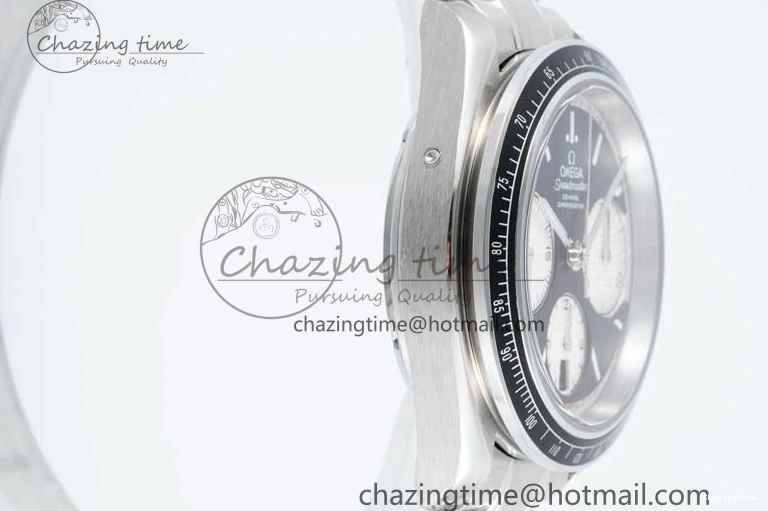 0720 Cozy Speedmaster Racing Master SS HKF Best Edition Black White Dial on SS Bracelet A 7807